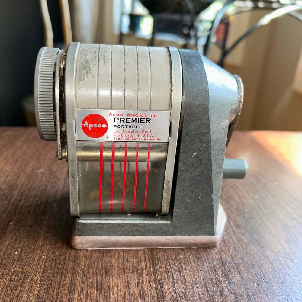 Vintage Apsco Pencil Sharpener - Premier Portable - Type 4A Cutter Assembly